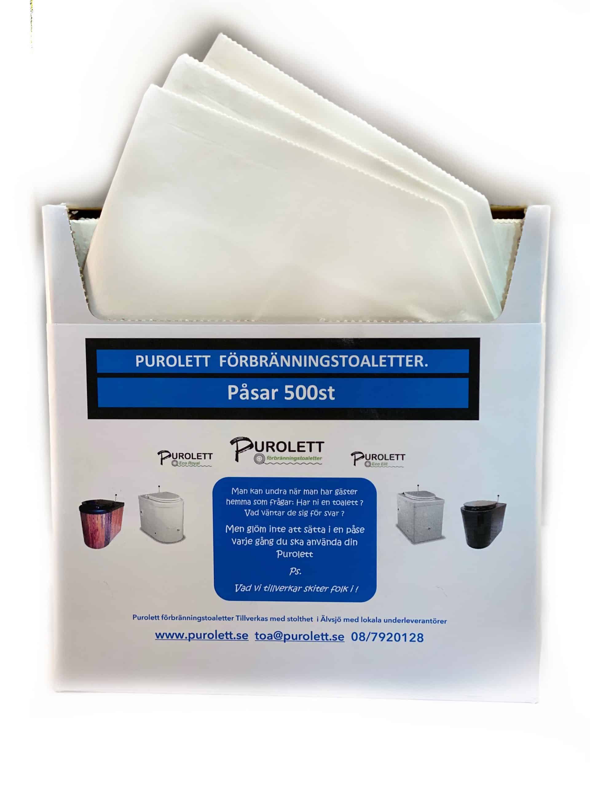 Purolett påsar till förbränningstoaletter